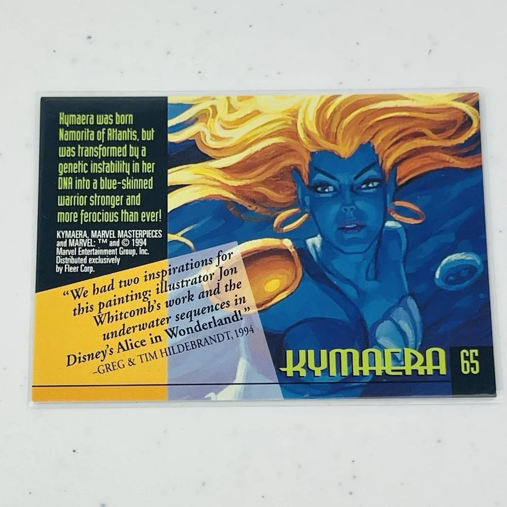 1994 Fleer Marvel Masterpieces Gold Series Kymaera Trading Card Hildebrandt